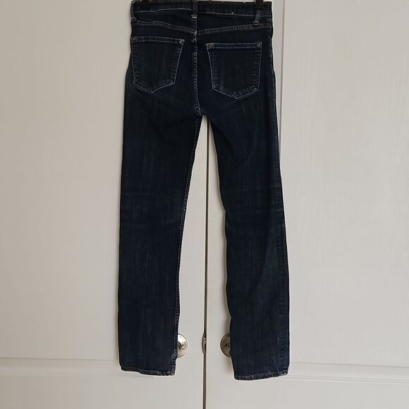 H&M Women's High-Rise Denim Jeans Dark Blue Washed Size 4 - Picture 4 of 16